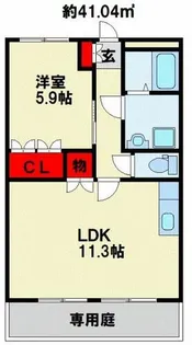 グランド・ソレーユ【1階】の間取り