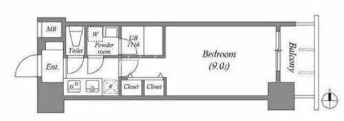 スプランディッド淀屋橋DUE【705号室】の間取り