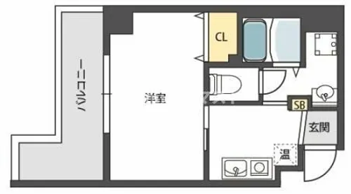 MIYO87天下茶屋【2階】の間取り