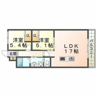 Jackson Street 521【2階】の間取り