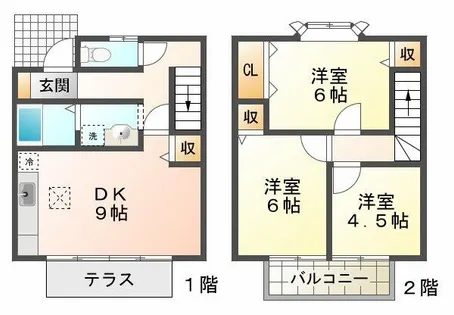 ラ・メルヴェーユ【1階】の間取り