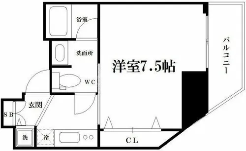 エスライズ堺筋本町【6階】の間取り