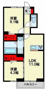 ENG町上津役【1階】の間取り