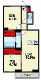 ENG町上津役【1階】の間取り