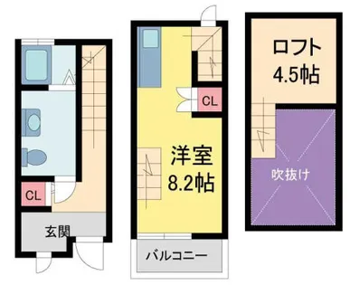 クラブメゾン 川西中央【110号室】の間取り