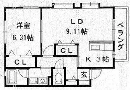 グレイスライフ高畑【1階】の間取り
