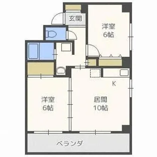 レジデンスカトウ【401号室】の間取り