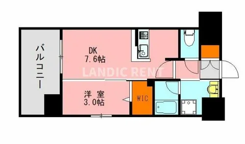 LANDIC O2227【8階】の間取り