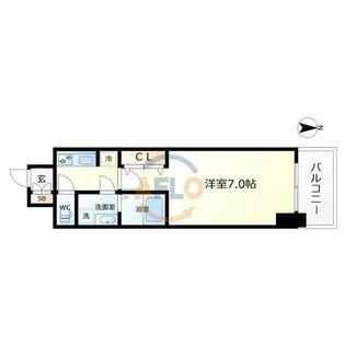 S-RESIDENCE福島玉川Uno【13階】の間取り
