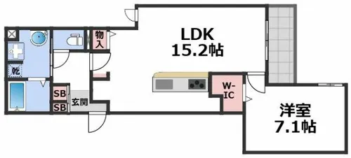 スペチアーレ平野西【1階】の間取り