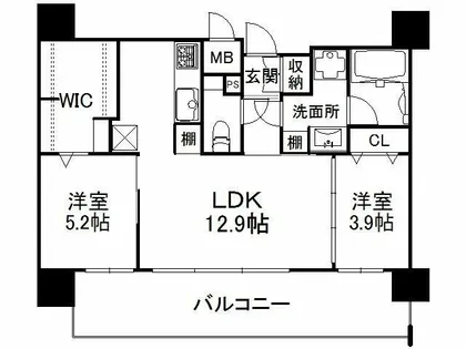 エンクレスト天神AVANT【11階】の間取り