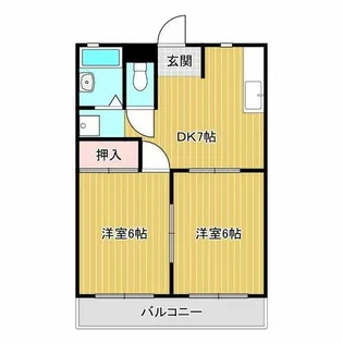 ウエストシティ‘90【101号室】の間取り