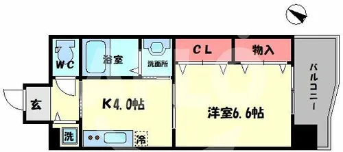 キリンパークサイド【9階】の間取り