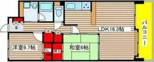 サンパーク高岳駅前(1402)【14階】の間取り