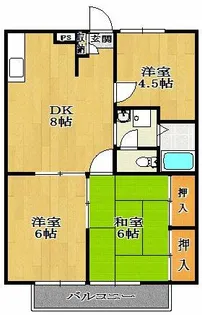アルベロ福田【2階】の間取り