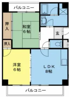 ハーバーウィンズ天保山【2階】の間取り
