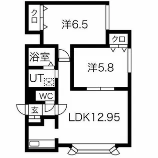 マリーンヒルズ桜【206号室】の間取り