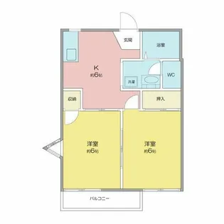 イーストヒルズA【201号室】の間取り