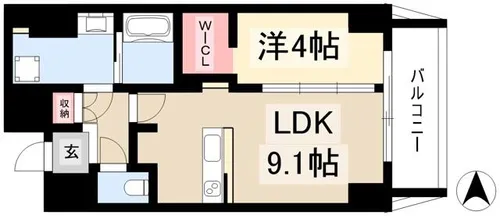 グランパークコート【2階】の間取り