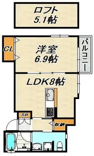 セイントエスペランサ月見山【2階】の間取り