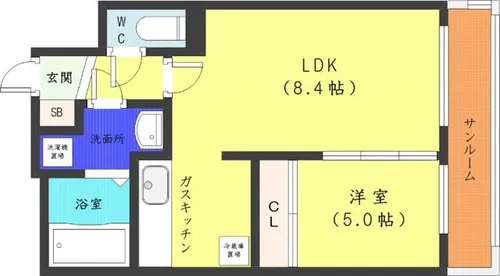 フェアモント山の手【1階】の間取り