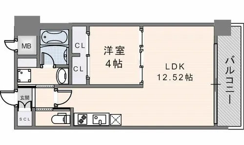プレジオ八戸ノ里【0302号室】の間取り