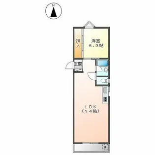 小川ビル【303号室】の間取り