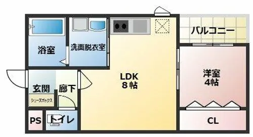 Cotto 九工大前【1階】の間取り