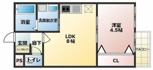 Cotto 九工大前【2階】の間取り
