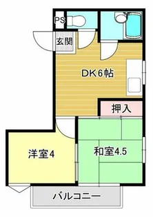 ロジェほりの【4階】の間取り