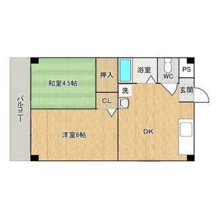 レジデンス上新庄【5階】の間取り