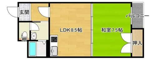 グランドハイツユタカⅠ【4階】の間取り