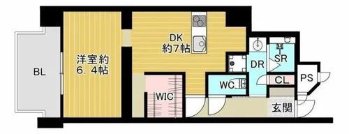 朝日プラザ心斎橋【12階】の間取り
