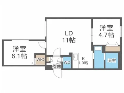 ラグジースペース南円山【4階】の間取り