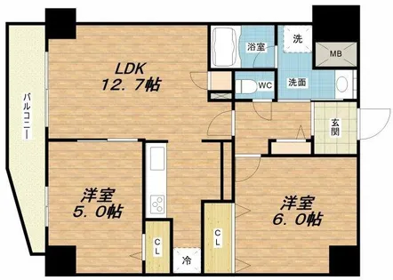 玉造Base【3階】の間取り