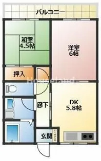 ハイツ和歌浦【2階】の間取り