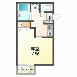 オモトハイツ【1階】の間取り