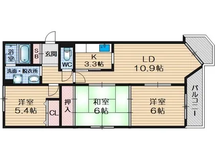 エスポワール中内【3階】の間取り