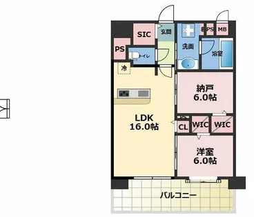 クレリア新深江【1階】の間取り