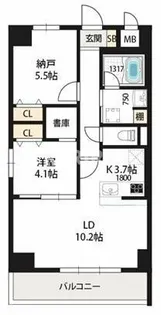 ベルンガーデン勝山北【10階】の間取り