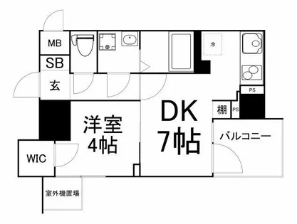 S-RESIDENCE堺筋本町Uno【2階】の間取り