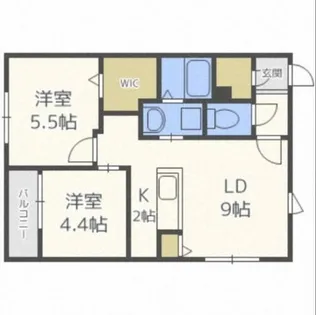 ラフィナート豊平公園【3階】の間取り