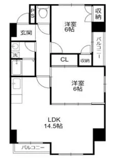 ジヴェルニー岡田【501号室】の間取り