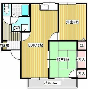 セジュールダイブ【206号室】の間取り