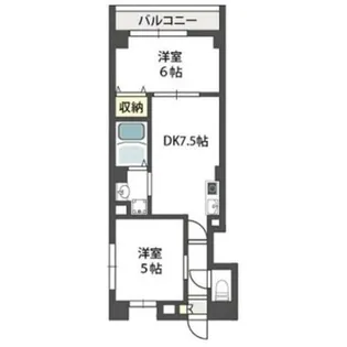 グランパシフィック今里Ⅱ【1階】の間取り