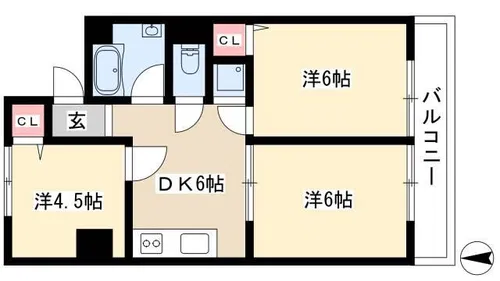 Court八家【3階】の間取り