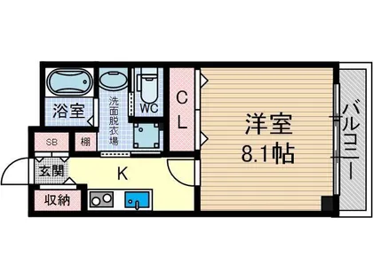クレール南茨木【4階】の間取り