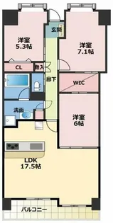 フロンティアタワー難波EAST【3階】の間取り