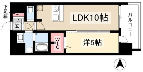 プレサンス大須観音駅前【1001号室】の間取り