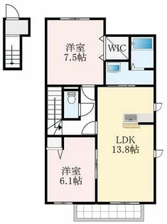 大阪府堺市東区丈六【アパート】の間取り